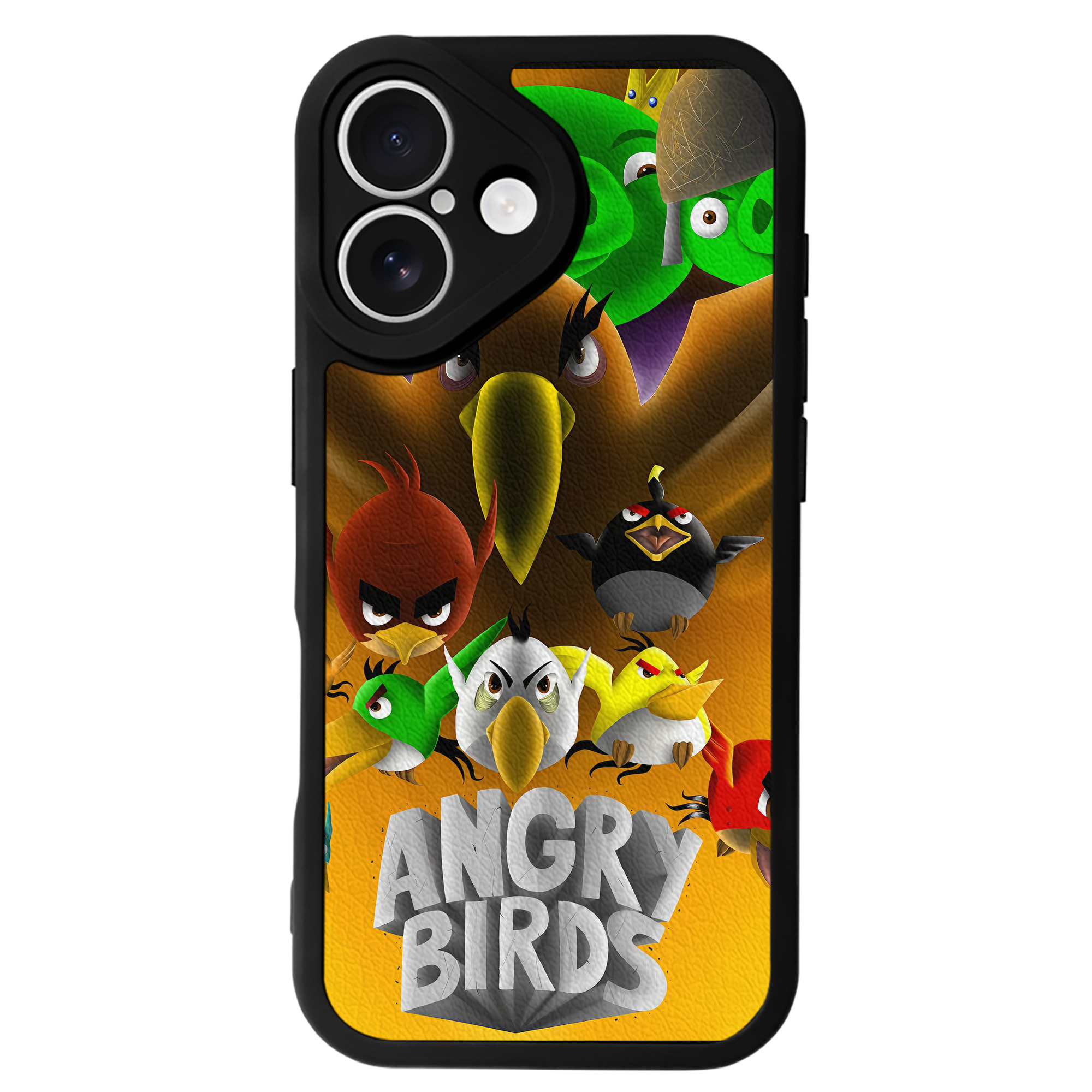 （画像用） Angry Birds アングリーバード 【iPhone 16シリーズ対応】シリコンスマホケース（レザー調） 材質：シリコン